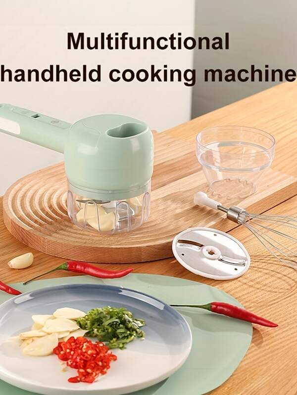 Electric vegetable cutter set, 4 in 1 handheld electric vegetable