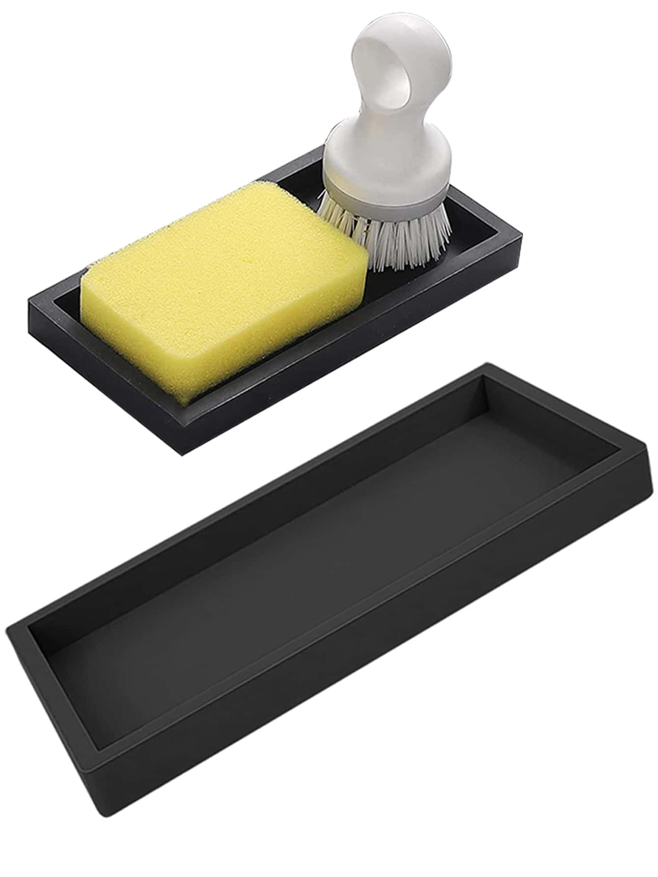 Khay Đựng Đồ Silicon Cho Phòng Tắm Nhà Bếp Phòng Khách Bàn Trang Điểm, Chìa Khóa Hộp Đựng Mỹ Phẩm - màu đen - Xem 1