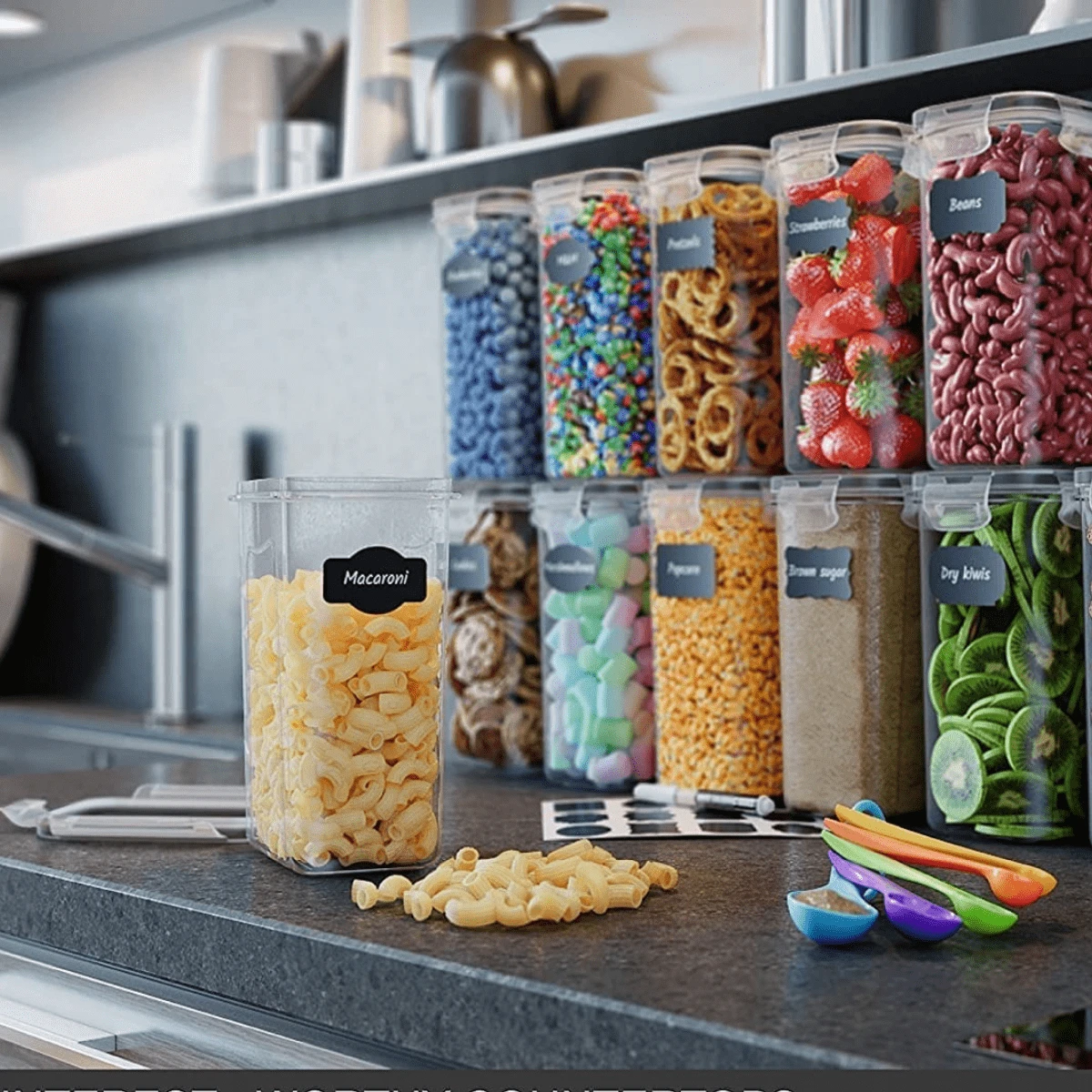 Food Storage Box,Grain Storage Tank,Plastic Grain Storage Box,Airtight Tank - Clear - View 1