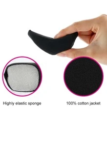 2pcs Sponge Toe Inserts For High Heels, Black - Black - View 3