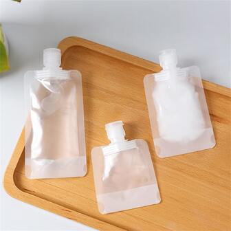 3入組便攜式可重複使用液體分配袋、旅行洗漱用品容器（乳液、沐浴露、洗髮水）