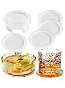 4 st silikonform, underläggsdesign som gör det själv - trắng - Xem 6