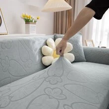 Carrot Stretch Sofa Covers For Living Room, Fashionable Light Gray, 1pc - Light Grey - View 5