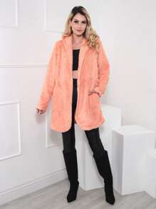 Women Trench Coats - trái cam - Xem 3
