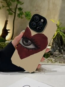 Eye & Heart Pattern Phone Case