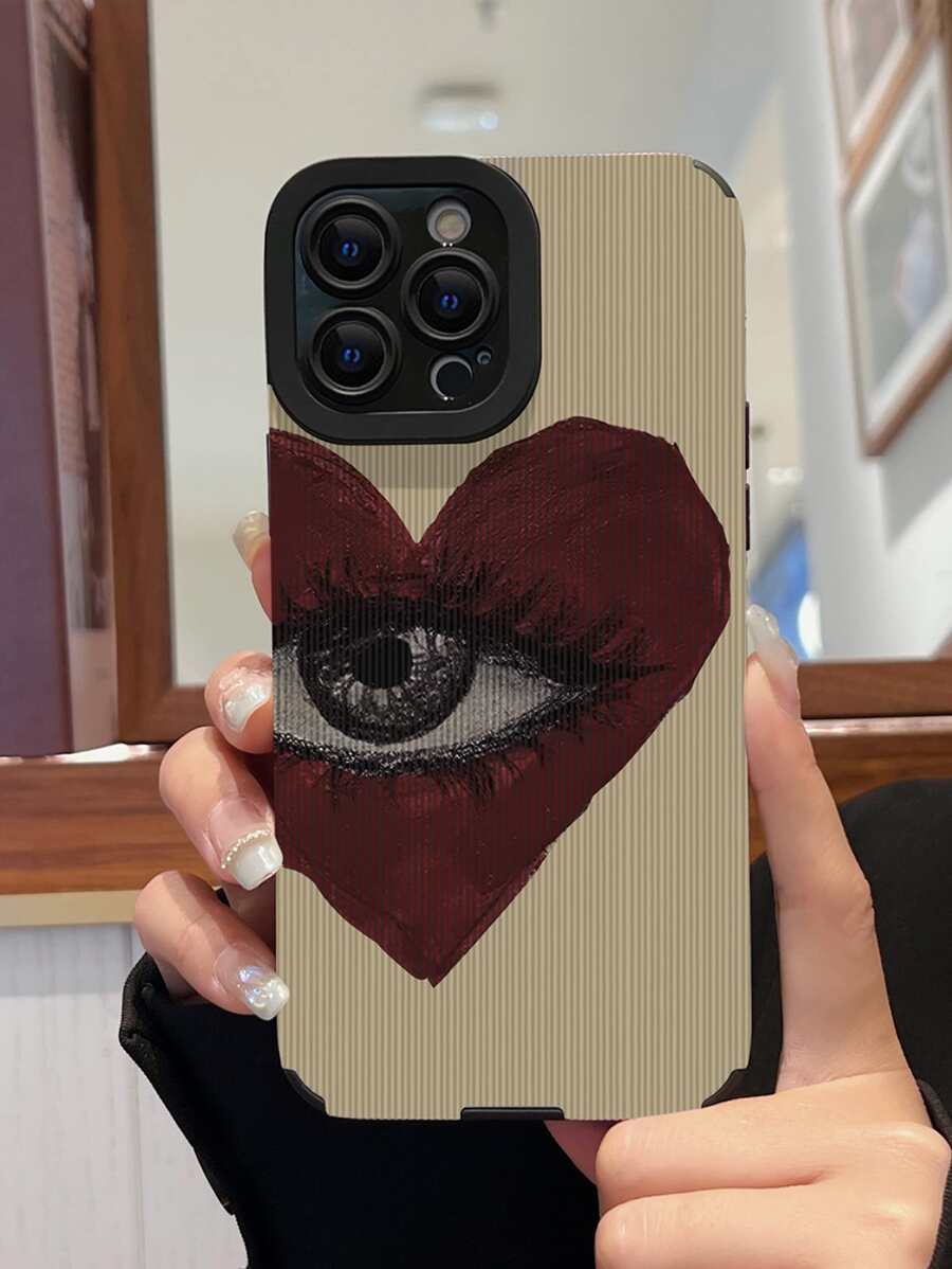 Eye & Heart Pattern Phone Case