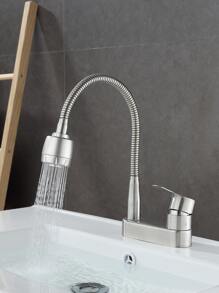 1 件可旋轉雙孔浴室水槽水龍頭,附冷熱水混合器、廚房水龍頭、洗臉盆龍頭、盥洗室 - 香檳色 - 查看 2