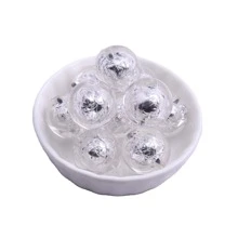 20mm10入組圓形鬆動粗亞克力珠子 - 白色 - 查看 1