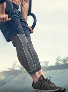 Professional Half Moon Cartilage Injury Running & Basketball Sports Knee Brace For Men, Badminton Extra-long Sleeve Knee Guard For Women, Keep Warm - Green - View 1