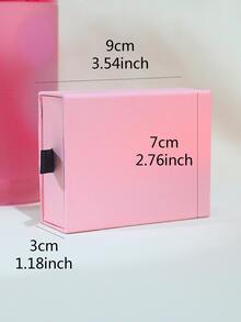 1pc Solid Color Pink Jewelry Box With Drawer For Earrings, Rings, Necklaces, Bracelets And Other Accessories Storage