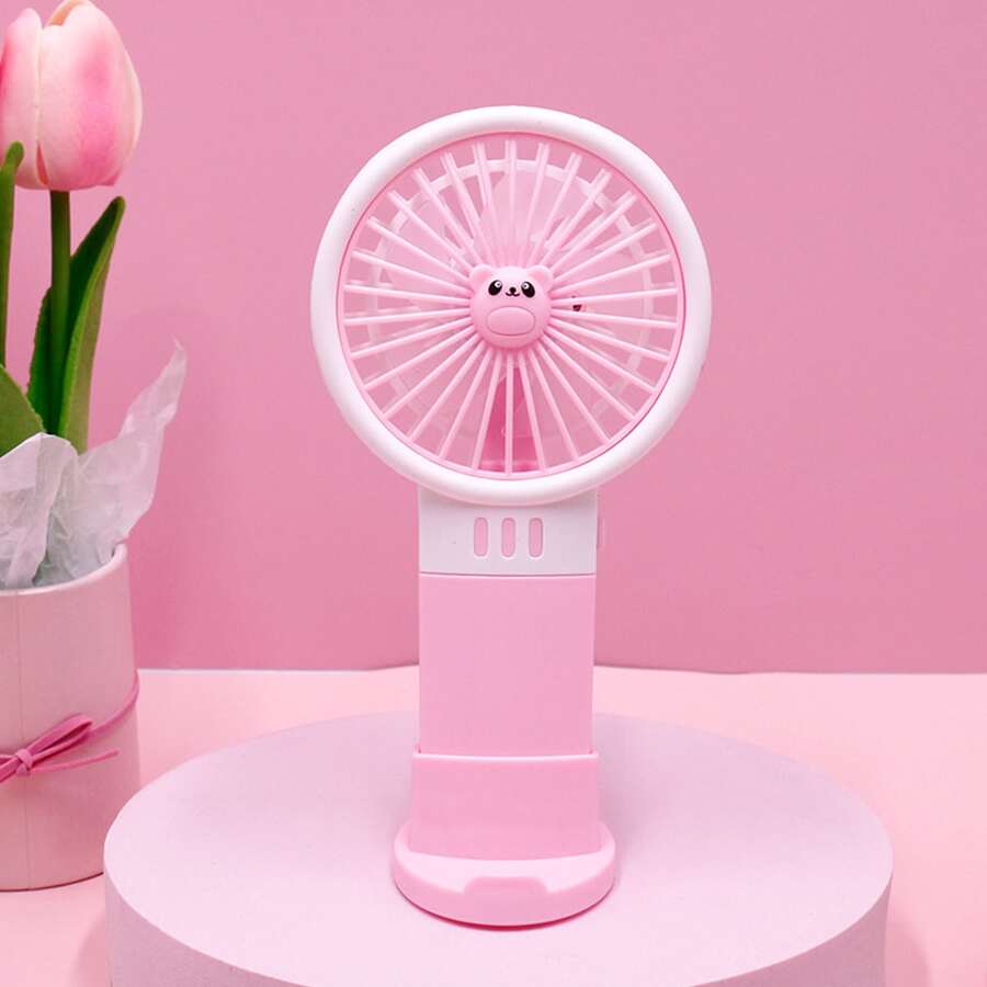 Quạt mini cầm tay 1 cái - Hồng - Xem 1