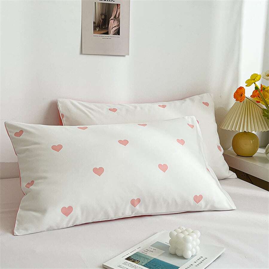 1pc Love Pattern Pillow Case