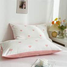 1pc Love Pattern Pillow Case