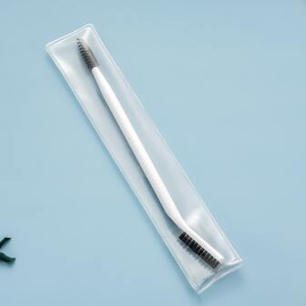 1 st. Uppfräschad version av nybörjarborste för ögonmakeup, dubbelsidig ögonfranskam och spiralformad ögonbrynsborste, bärbar, ögonbrynsborste, ögonskuggsborste, borste