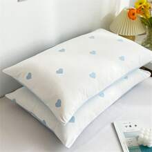 1 funda de almohada Love, almohada de piel cepillada, funda de almohada individual literaria, funda de almohada doble blanca, funda de almohada para estudiantes y parejas