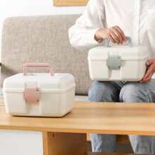 1pc Portable Double-layer Sealed Compartment Pill Case Home Medicine Storage Box - Blue - View 9