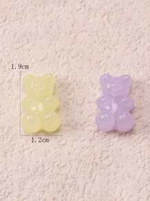 30pcs Mixed Color Gummy Bear Beads Diy Jewelry Accessories - Multicolor - View 4