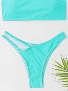 Cut Out One Shoulder Bikini Set For Summer Beach