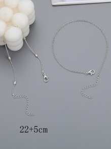 17KM 2pcs/set Minimalist Chain Anklet