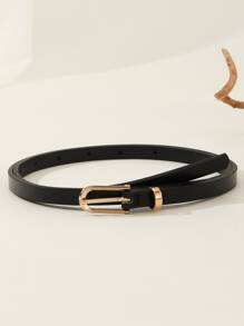 1入組女士素色時尚字母扣飾細腰帶