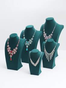 1入組黑暗的綠色H型項鍊展示支架