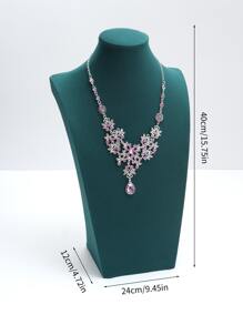 1入組黑暗的綠色H型項鍊展示支架