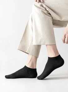 1/2/5/10/15/20/30 pares de calcetines cortos negros simples y versátiles para hombre, talla grande, sueltos, transpirables y cómodos para uso diario