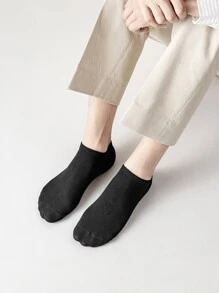 1/2/5/10/15/20/30 pares de calcetines cortos negros simples y versátiles para hombre, talla grande, sueltos, transpirables y cómodos para uso diario