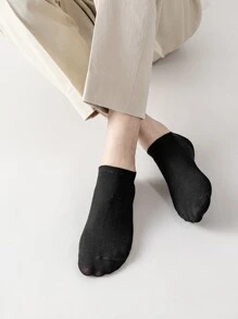 1/2/5/10/15/20/30 pares de calcetines cortos negros simples y versátiles para hombre, talla grande, sueltos, transpirables y cómodos para uso diario