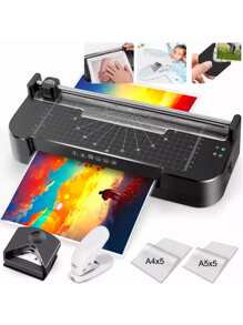 Laminadora Enmicadora Térmica Y Frio 5 En 1 Con Cortador - Negro - Ver 3