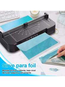 Laminadora Enmicadora Térmica Y Frio 5 En 1 Con Cortador - Negro - Ver 5