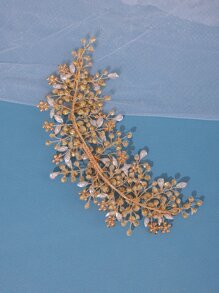 1件水钻发箍，适合婚礼、皇家波西米亚风或情人节佩戴。 - 彩色 - 查看 5