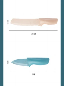 Set de 6 cuchillos con tabla para cortar Color pastel - Multicolor - Ver 7