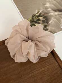 5pcs Extra Large Organza Bowknot And Mesh Bun Rings Elegant Hair Ties Ponytail Holders Hair Elastics Hair Rubber Bands Scrunchies Hair Rope Elastic Hair Tie, Hair Bobbles ,Head Piece Hair Accessories Head Accessories Elastic Band - Multicolor - View 7