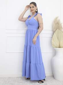 Women Dresses - 淺藍色 - 查看 3