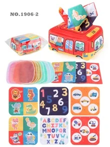 1Set Magic Tissue Box Baby Early Educational Learning Activity Sensory Toy For Kids Infant Cloth Book Finger Exercise Busy Board Toddler Game(Some Parts May Be Random) - Hot Pink - View 5