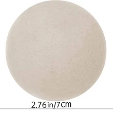 XL Premium Natural Wool Dryer Balls - Replace Dryer Sheets & Fabric Softener - Laundry Balls For Dryer - White - View 2