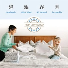 XL Premium Natural Wool Dryer Balls - Replace Dryer Sheets & Fabric Softener - Laundry Balls For Dryer - White - View 3