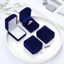 Velvet Jewelry Box For Necklace Ring Earrings Brooch Packaging - Diamond ring box - View 3