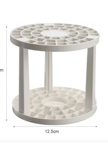 Organizador Base Porta Brochas y Pinceles De Maquillaje de Plástico - Blanco - Ver 4