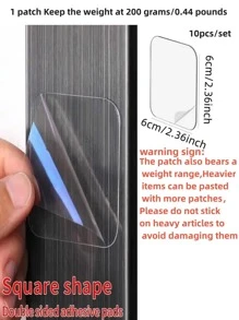 8pcs High Viscosity Traceless Double-sided Tape