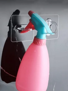 6入組透明自粘窗簾竿支架 - 無色 - 查看 3