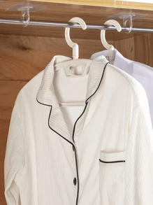 6入組透明自粘窗簾竿支架 - 無色 - 查看 6