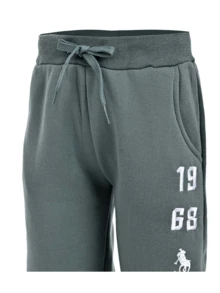 conjunto pants para niño juvenil afelpado moda con diseño - Negro - Ver 2