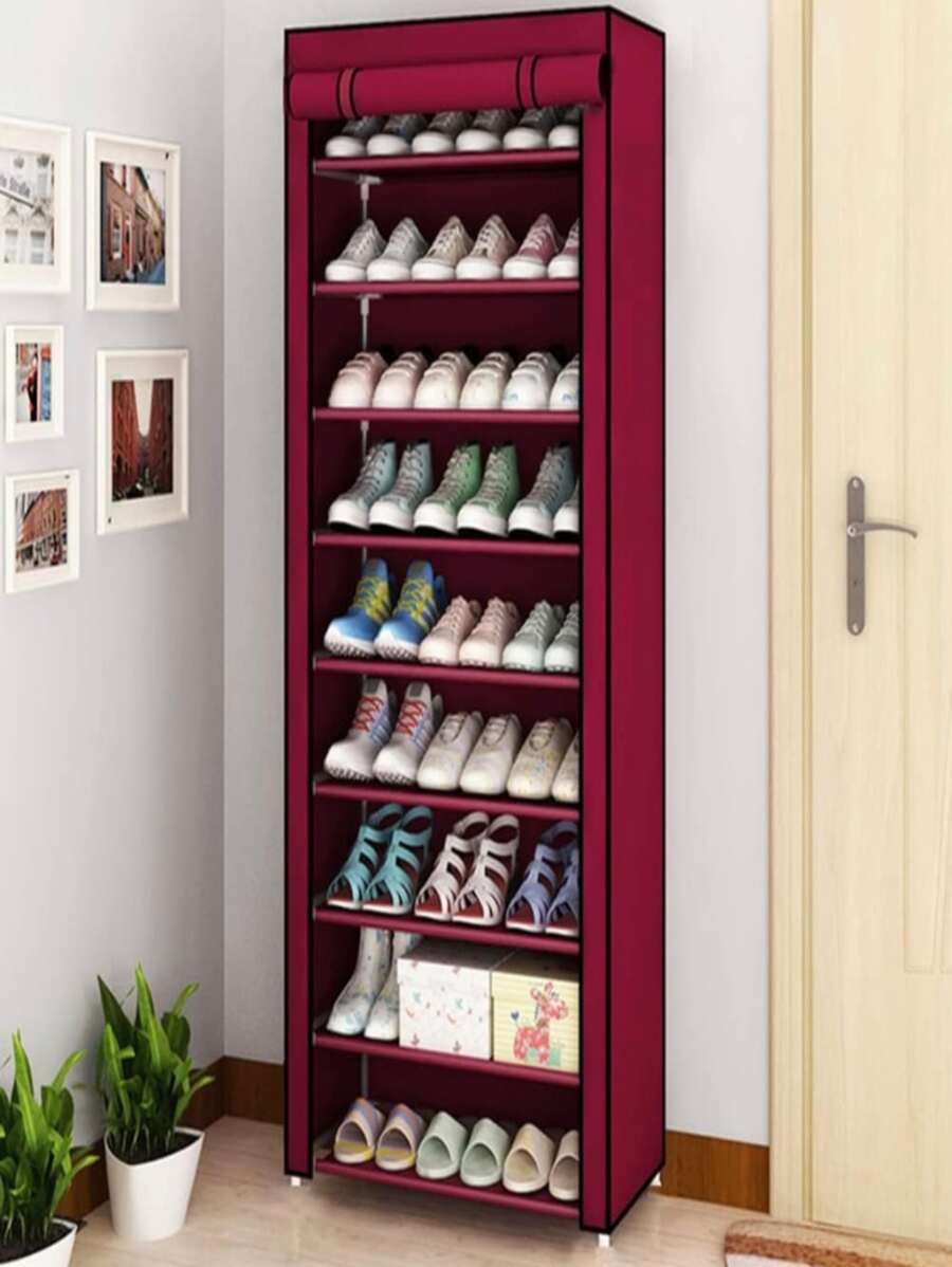 Estantería de almacenamiento para zapatos, 10 capas, 9 rejillas
