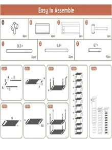 Estantería de almacenamiento para zapatos, 10 capas, 9 rejillas - Gris - Ver 10