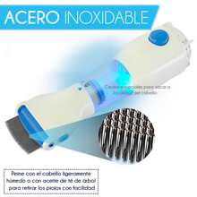 Peine Eléctrico Quita Piojos Aspiradora Para Liendres - Blanco - Ver 6