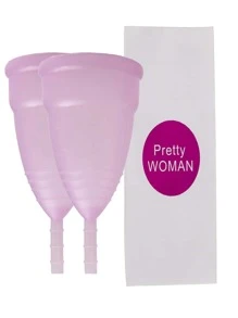 Medical Silicone Menstrual Cup Cleaning - Purple - View 2