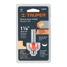Broca para router pecho paloma 1-1/8" con balero truper brou-pp1-1/8x 11479 - A - Ver 3