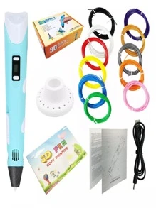 Pluma Boligrafo De Impresion 3d Con Filamento Pla 120 Cm - Azul - Ver 4